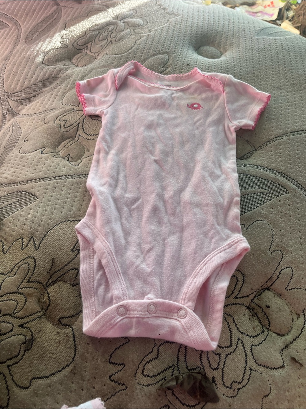 Carter's Light Pink Short-Sleeve One-Piece Bodysuit
